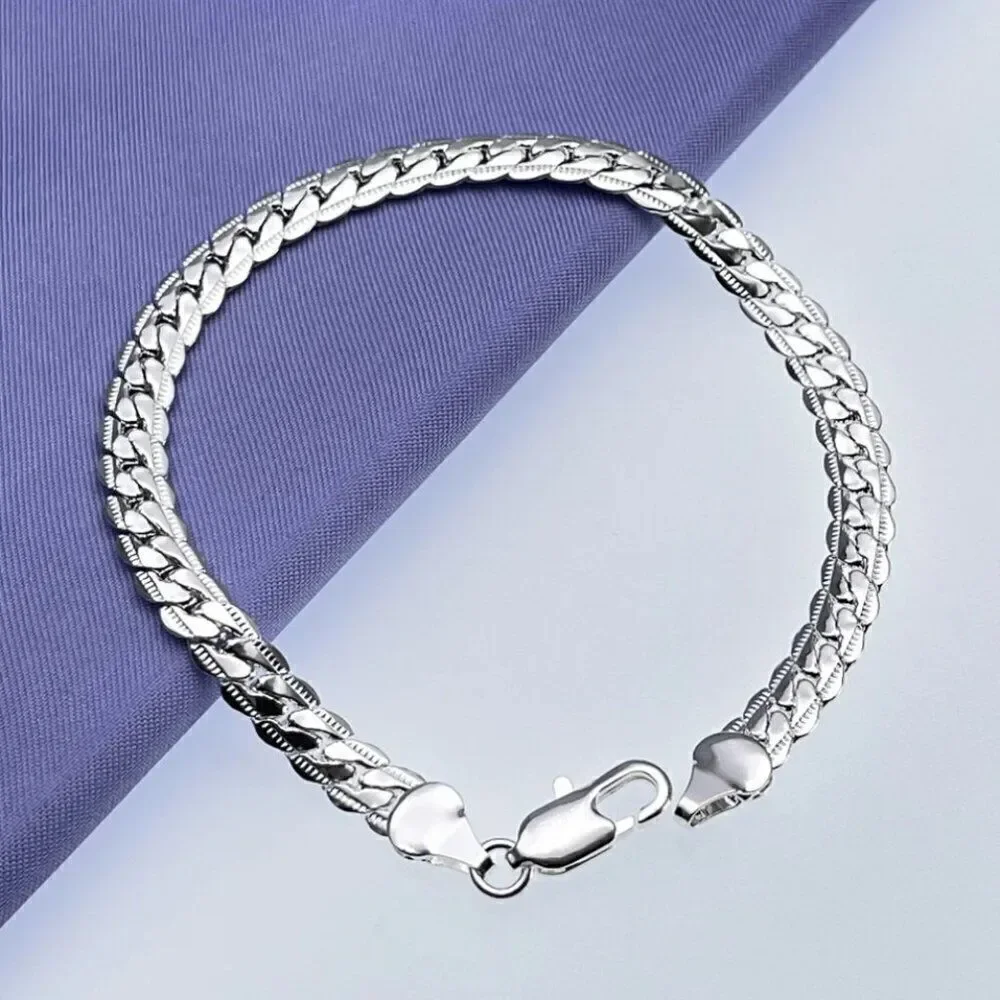 Sterling Silver Snake Chain Bracelet 7 inches long
